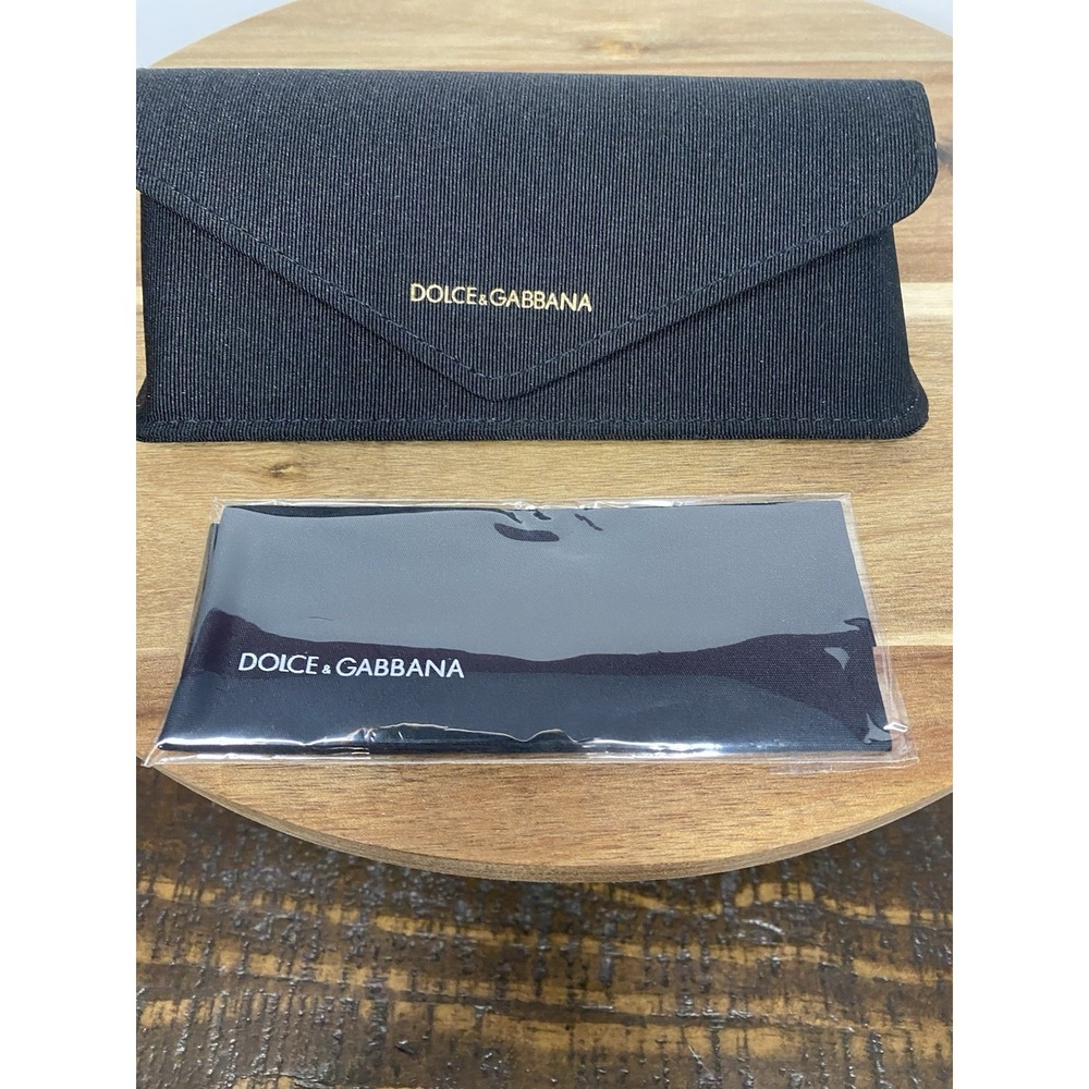 DOLCE & GABBANA Authentic Black Eyeglass Sunglasses Case With Sealed Cloth NEW